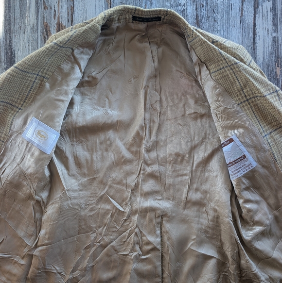 Vintage Magee Donegal Mist Irish Tweed Plaid Blazer Wool Cashmere Womens 10 - Picture 6 of 10